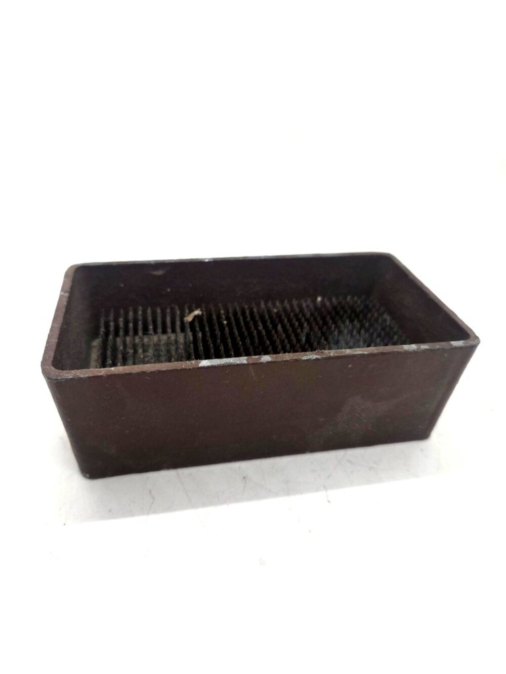 VTG Antiq cast iron floral frog Block French 5"X3" Rectangular HEAVY